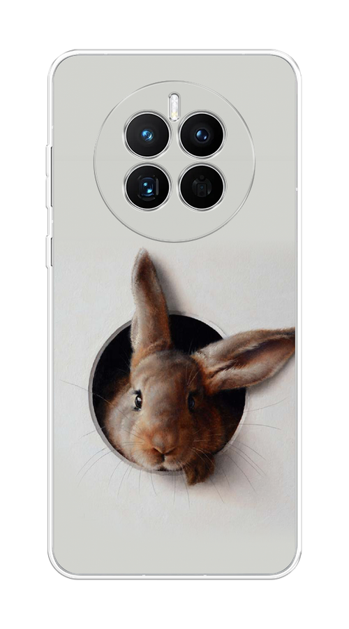 

Чехол на Huawei Mate 50 "Любопытный кролик", Серый;коричневый, 6109850-1