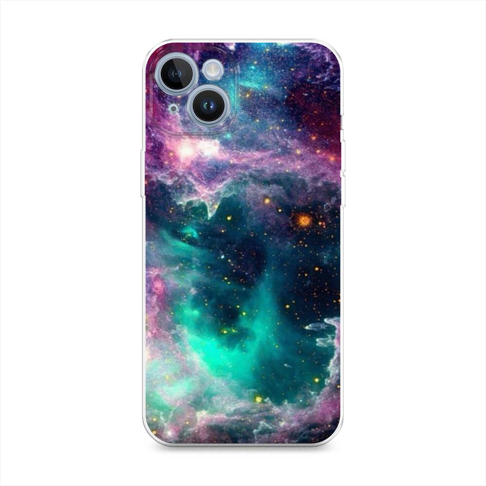 

Чехол на Apple iPhone 14 "Звездные облака", Розовый;бежевый, 15150-2