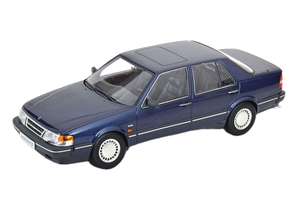 Модель коллекционная TRIPLE 9 Saab 9000 cd 1990 dark blue metallic