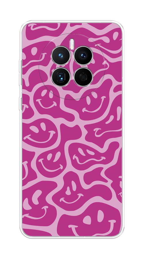 

Чехол на Huawei Mate 50 "Расплывчатые смайлики розовые", Фиолетовый, 6109850-6
