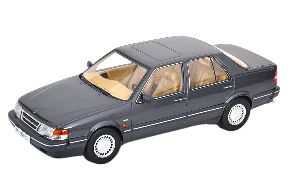 Модель коллекционная TRIPLE 9 Saab 9000 cd 1990 grey metallic