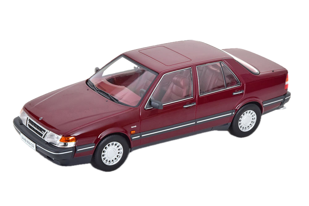 Модель коллекционная TRIPLE 9 Saab 9000 cd 1990 dark red