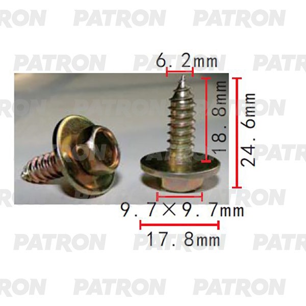 фото Patron p37-2233 саморез применяемость саморез 6.2x24.6mm универсальный 10шт