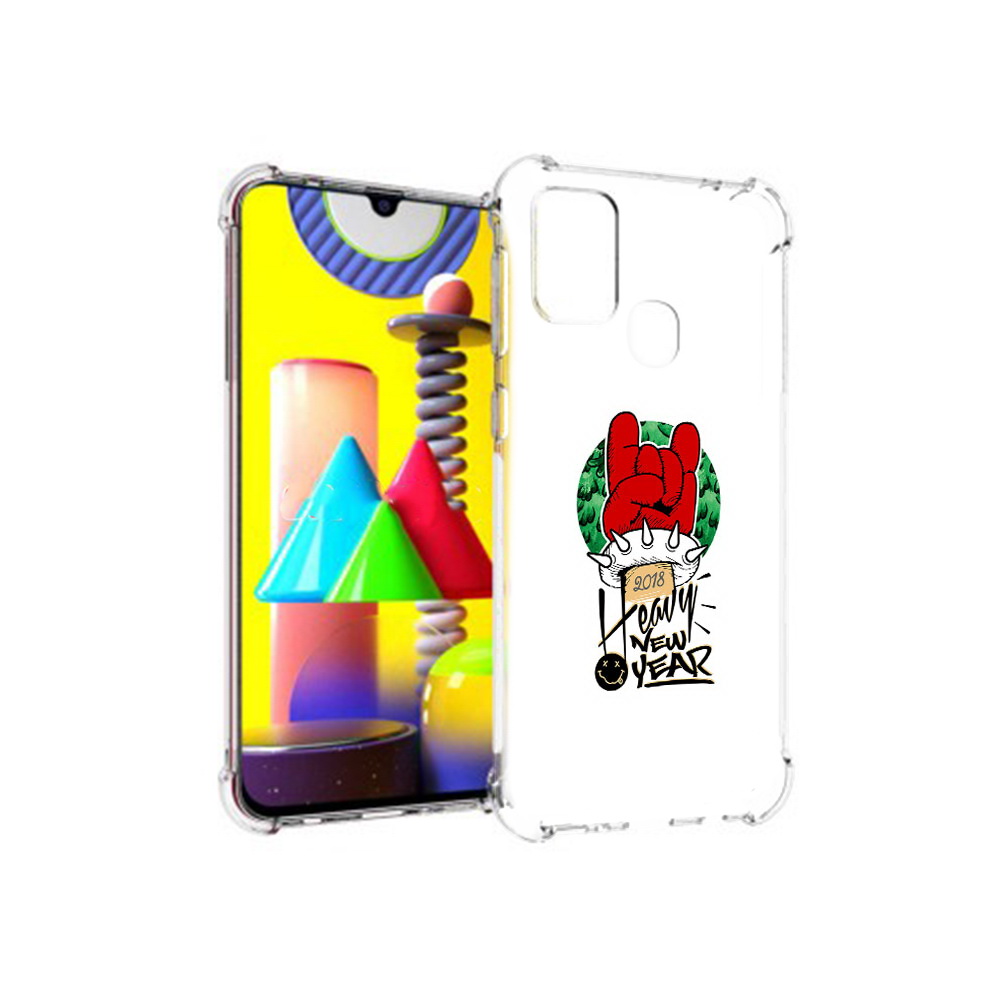 

Чехол MyPads Tocco для Samsung Galaxy M31 Гангстер новый год (PT147019.488.53), Прозрачный, Tocco