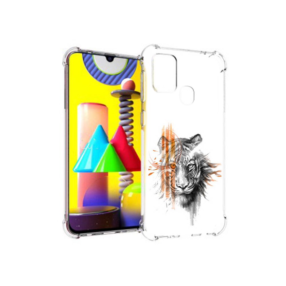 

Чехол MyPads Tocco для Samsung Galaxy M31 огненный тигр (PT147019.488.526), Прозрачный, Tocco