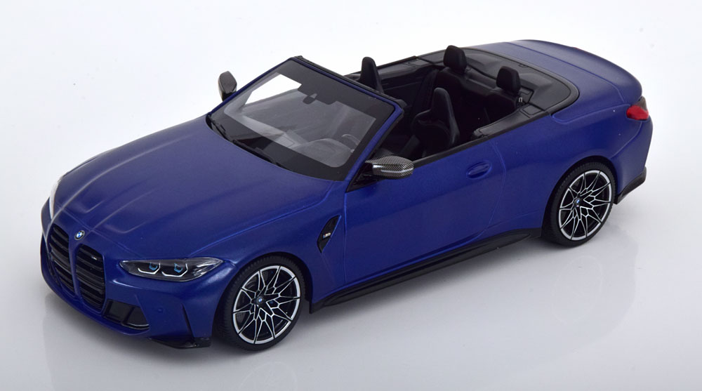 

Модель коллекционная MINICHAMPS Bmw M4 convertible 2021 matt-blue-metallic, Синий