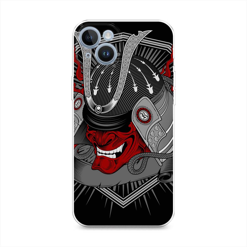 

Чехол на Apple iPhone 14 "Красная маска самурая", Белый;красный;черный, 15150-4