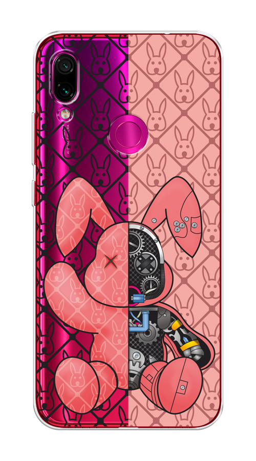 

Чехол на Xiaomi Redmi Note 7 "Киборг-заяц розовый", Розовый;прозрачный;черный, 34750-1