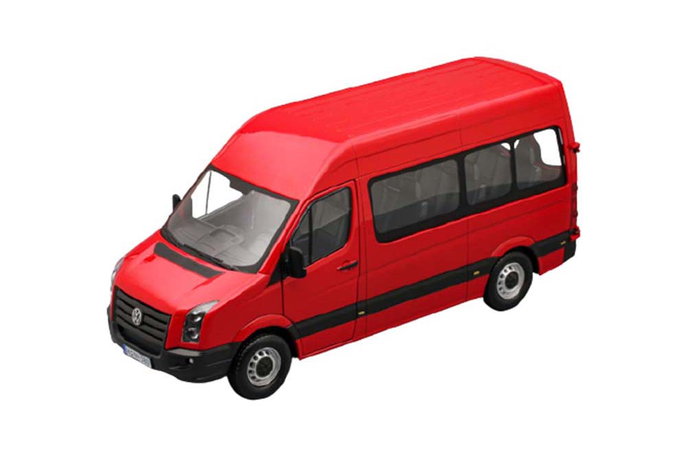 Модель коллекционная CARARAMA Vw volkswagen crafter bus red