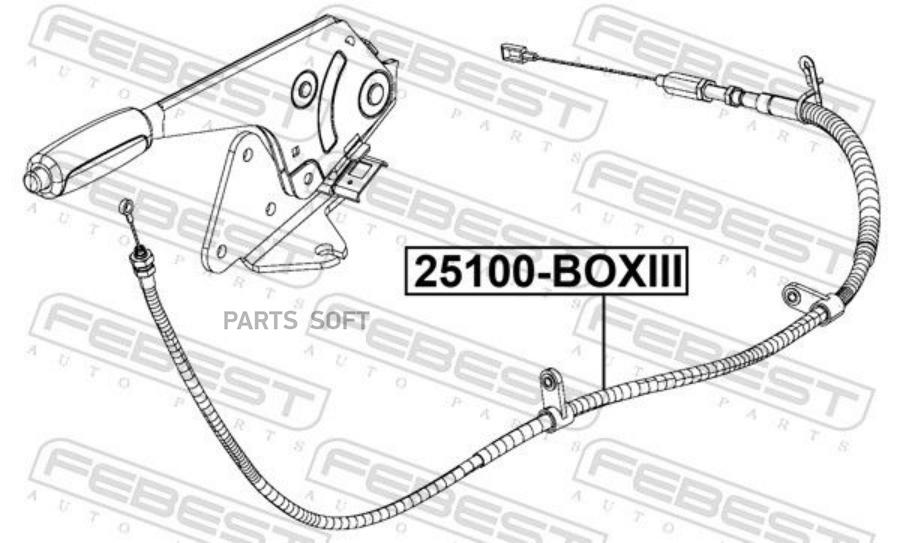 

Трос Ручного Тормоза FEBEST 25100boxiii
