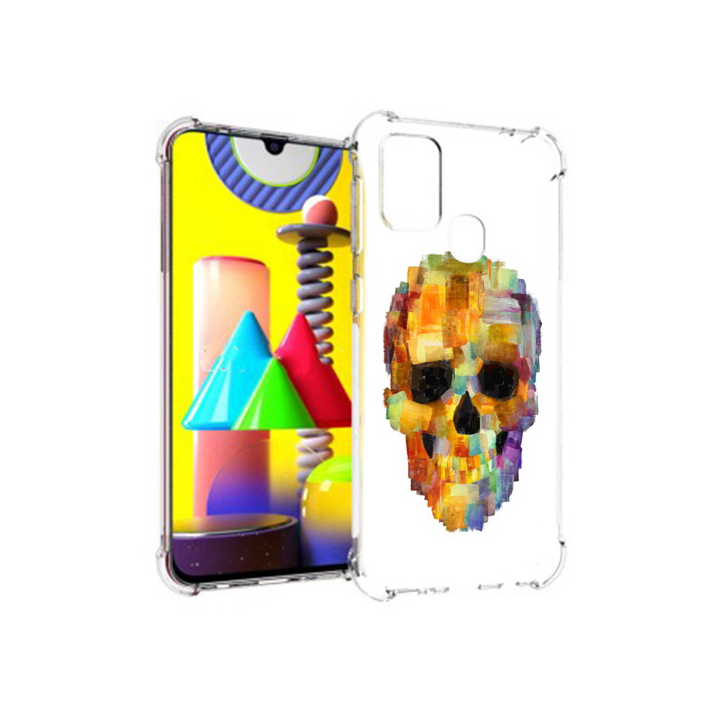 

Чехол MyPads Tocco для Samsung Galaxy M31 нарисованный череп (PT147019.488.516), Прозрачный, Tocco