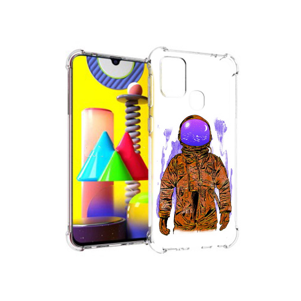 

Чехол MyPads Tocco для Samsung Galaxy M31 нарисованный мужчина в скафандре, Прозрачный, Tocco