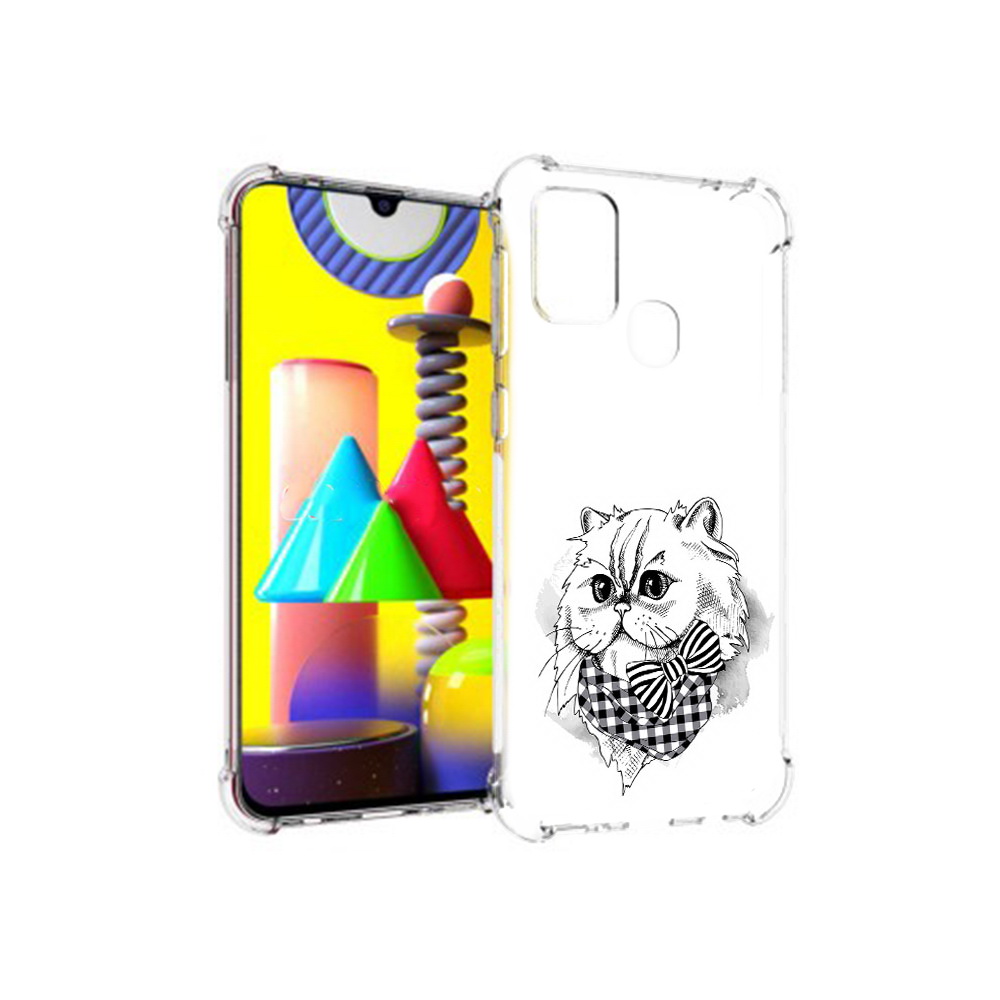 

Чехол MyPads Tocco для Samsung Galaxy M31 нарисованная красивая кошечка (PT147019.488.503), Прозрачный, Tocco