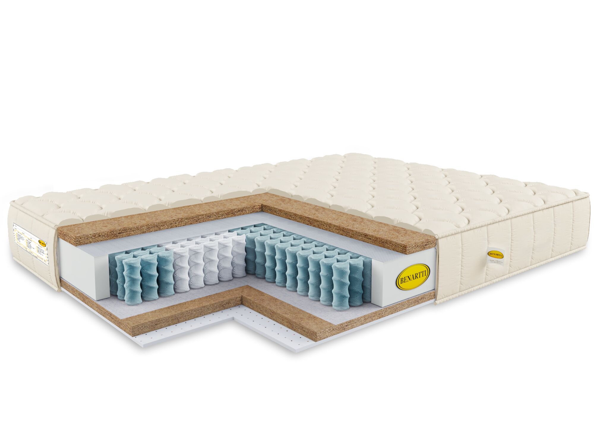 

Матрас Benartti Prime Orto S1000 195x190, Бежевый, Prime Orto S1000