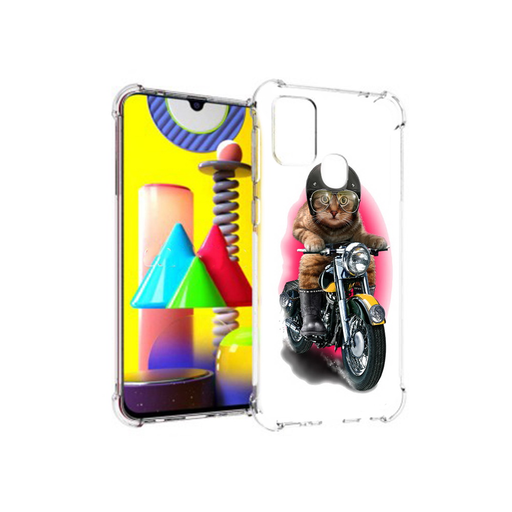 

Чехол MyPads Tocco для Samsung Galaxy M31 мото-кот (PT147019.488.485), Прозрачный, Tocco