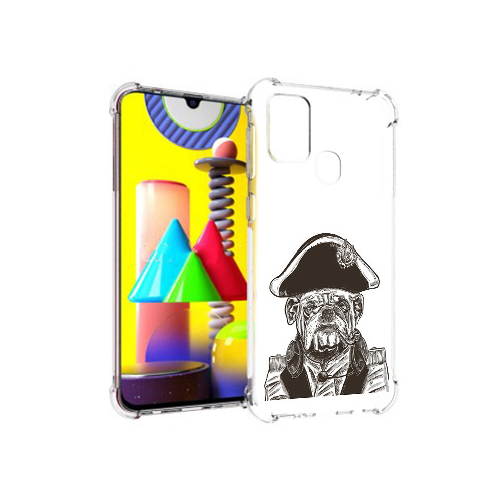 

Чехол MyPads Tocco для Samsung Galaxy M31 мопс генерал (PT147019.488.483), Прозрачный, Tocco