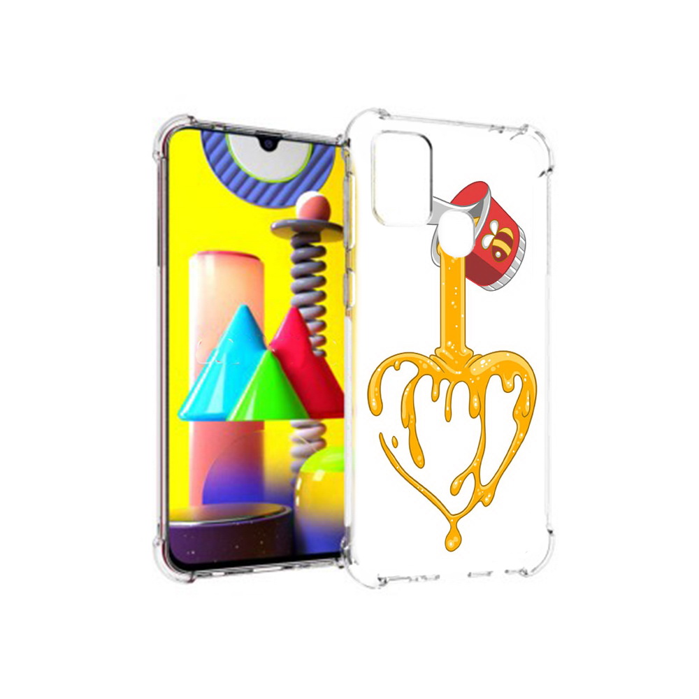 

Чехол MyPads Tocco для Samsung Galaxy M31 медовое сердце (PT147019.488.471), Прозрачный, Tocco