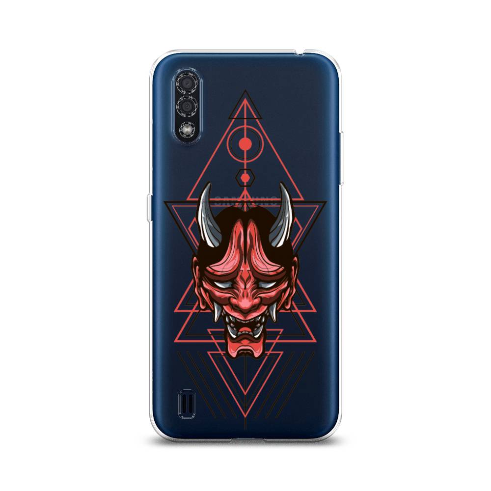 

Чехол на Samsung Galaxy M01 "Hanya Oni mask", Серый;красный;черный, 2101150-4