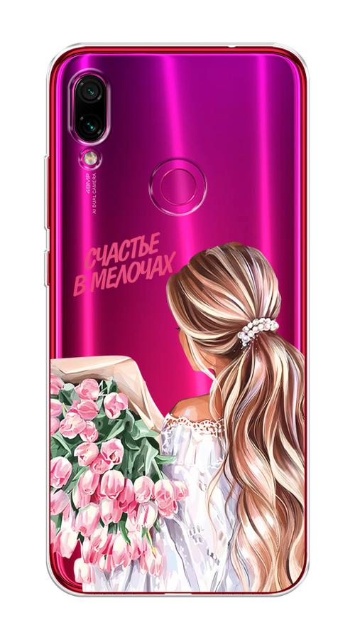 

Чехол на Xiaomi Redmi Note 7 "Простые радости", Прозрачный;розовый;белый;бежевый, 34750-1