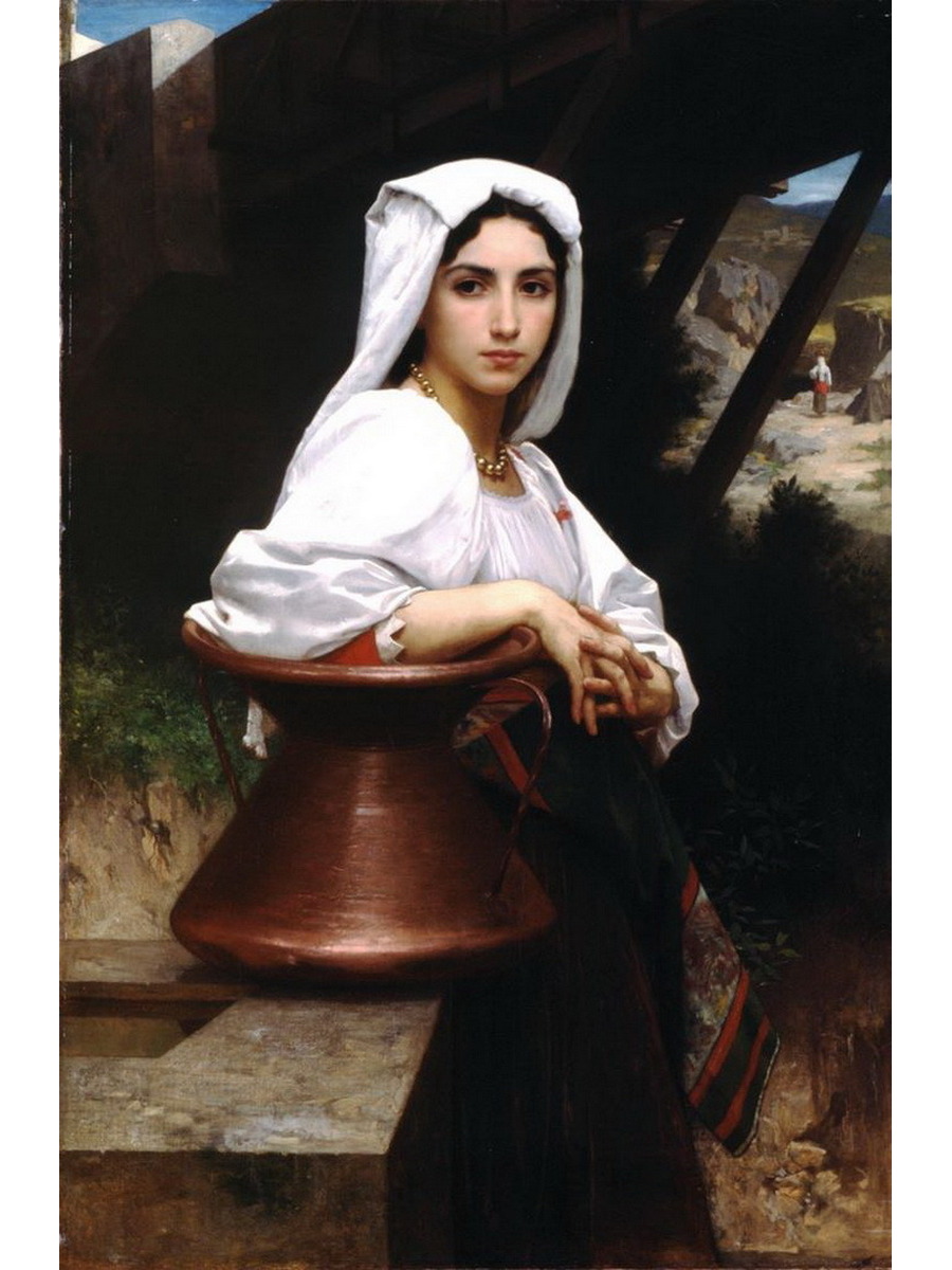 

Постер DRABS A2 Бугеро Адольф Вильям Italian girl drawing water