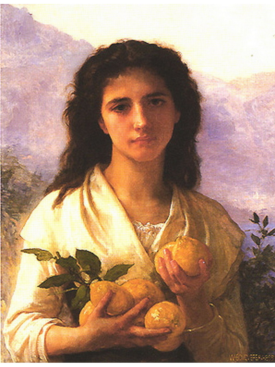 

Постер DRABS A2 Бугеро Адольф Вильям Girl holding lemons