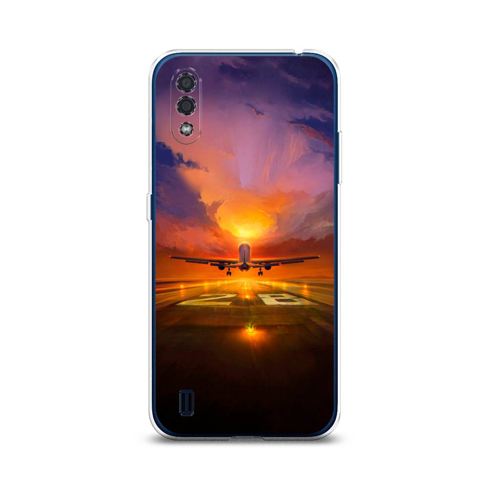

Чехол на Samsung Galaxy M01 "Самолет на посадке", Оранжевый;синий, 2101150-6