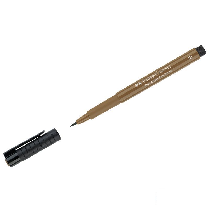 Ручка капиллярная Faber-Castell Pitt Artist Pen Brush 180 натуральная умбра, 10шт