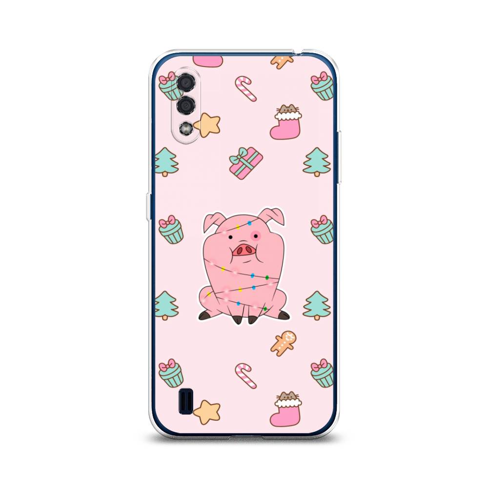 

Чехол на Samsung Galaxy M01 "Розовая свинка", Розовый;зеленый, 2101150-5