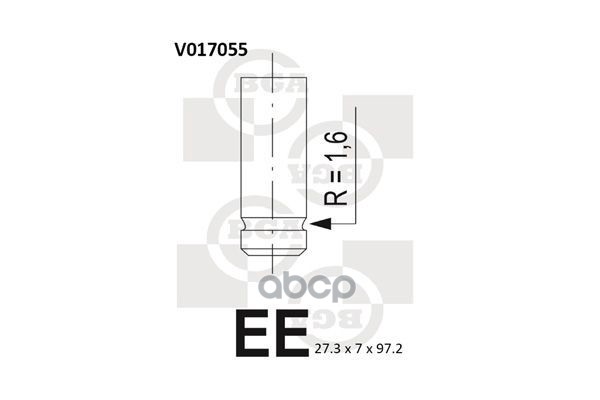 

Клапан 27.5X7X97 Ex BGA v017055