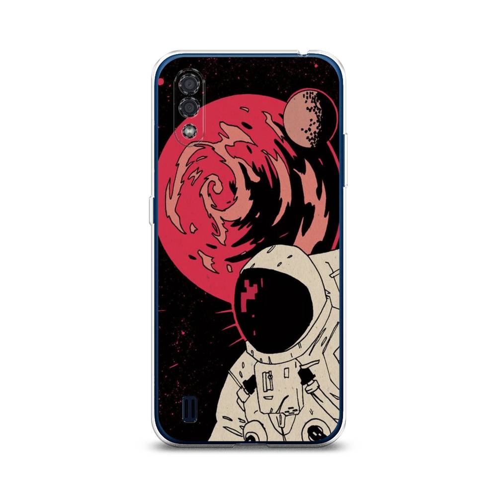 

Чехол на Samsung Galaxy M01 "Космонавт возле Марса", Черный;красный, 2101150-2