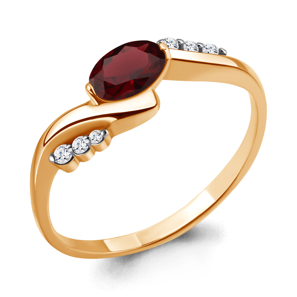 

Кольцо из серебра с гранатом Aquamarine Aquamarine 6525303А_925_з р. 16,5, 6525303А_925_з