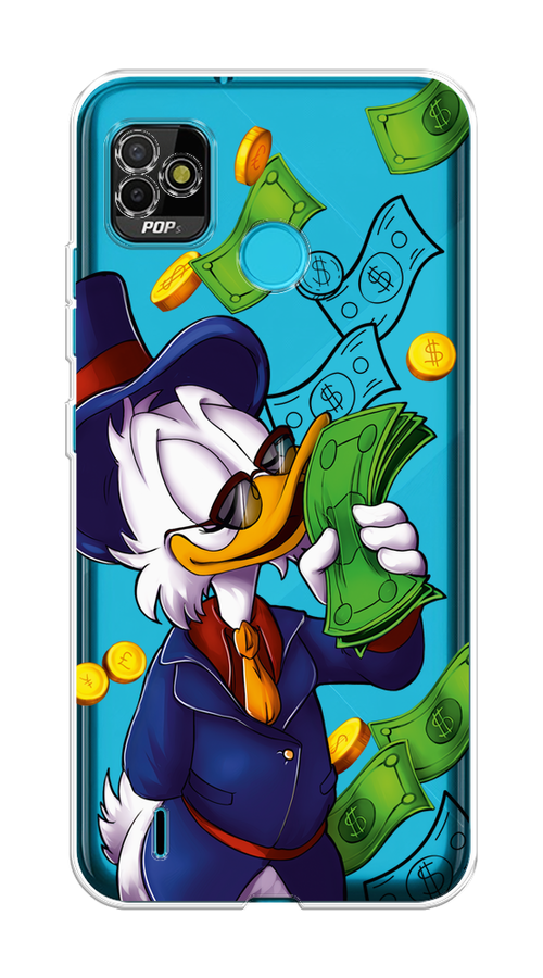 

Чехол на Tecno POP 5 "Scrooge McDuck with Money", Синий;зеленый;белый, 301150-6