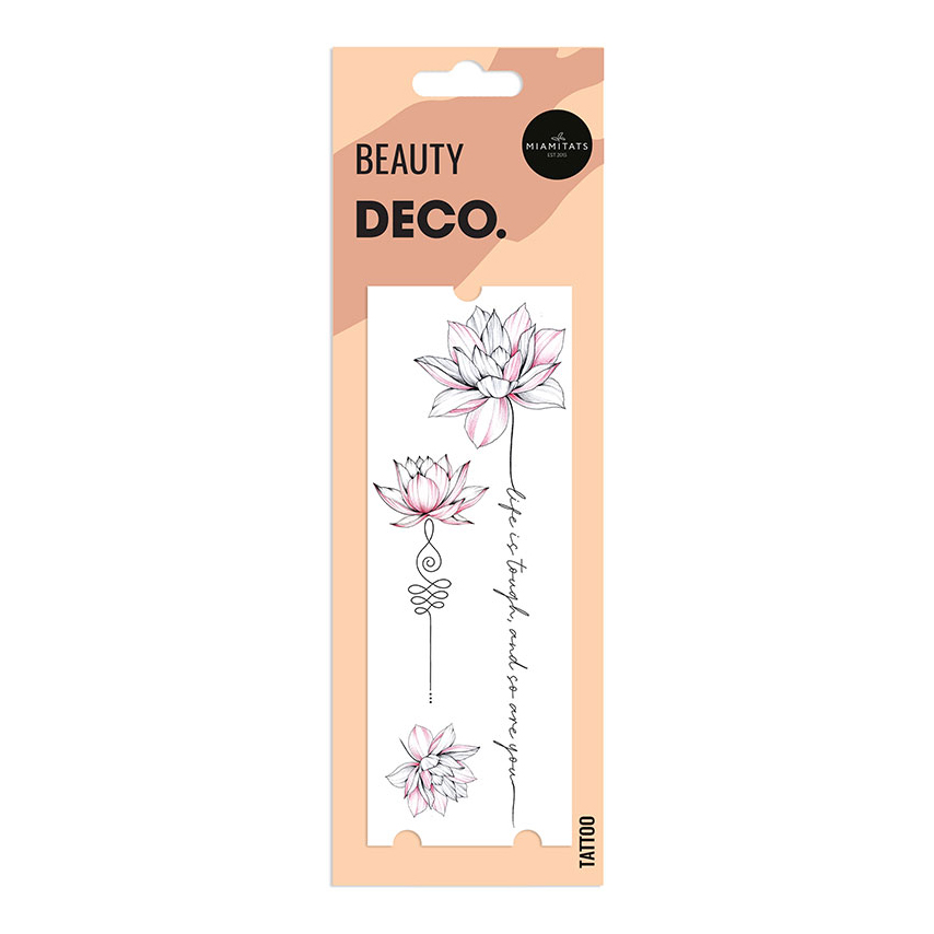 

Переводное тату для тела MIAMITATS Floral Life is Tough, Разноцветный