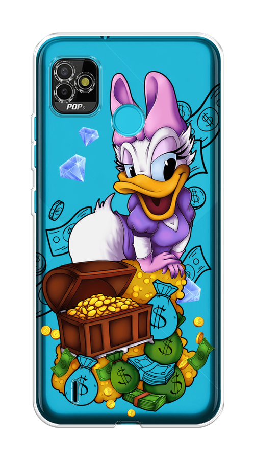 

Чехол на Tecno POP 5 "Rich Daisy Duck", Коричневый;белый;фиолетовый, 301150-6