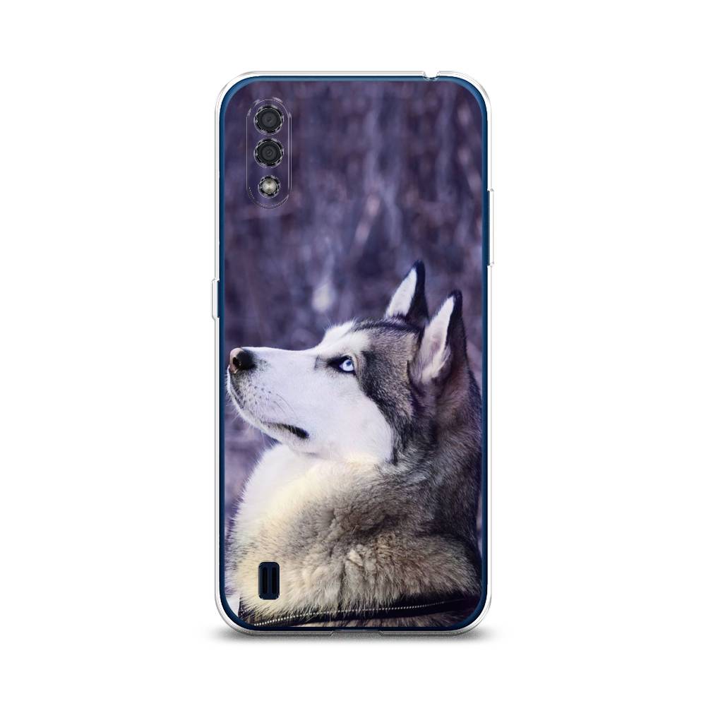 

Чехол на Samsung Galaxy M01 "Хаски 1", Фиолетовый;белый, 2101150-1