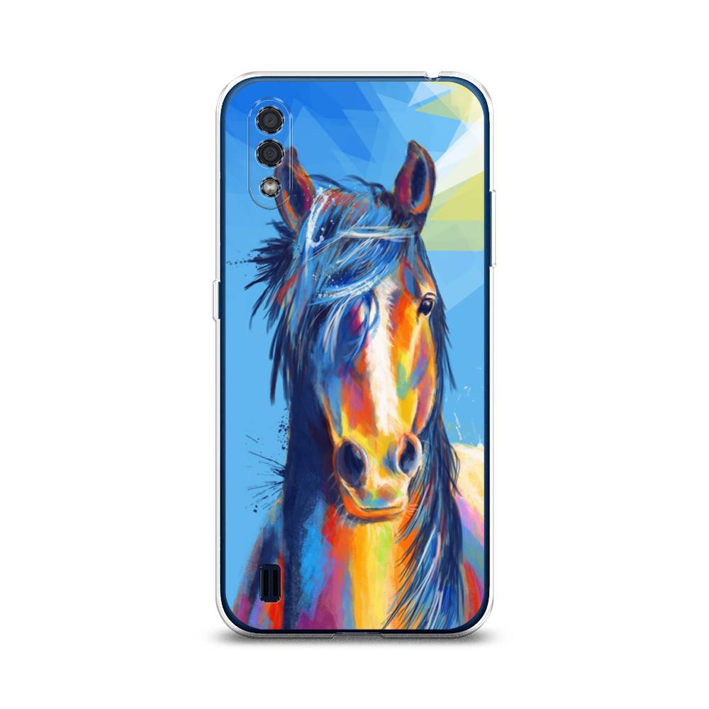 

Чехол на Samsung Galaxy M01 "Лошадь арт 3", Голубой;желтый;синий, 2101150-1