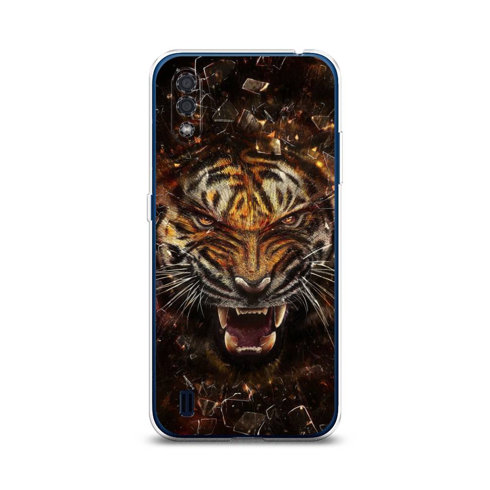 

Чехол на Samsung Galaxy M01 "Тигр осколки", Оранжевый;серый;черный, 2101150-1