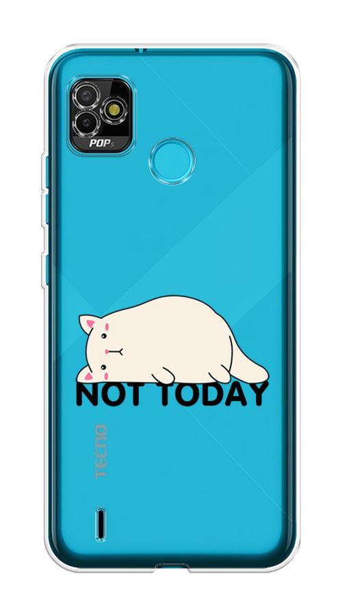 

Чехол на Tecno POP 5 "Cat not today", Белый;розовый;черный, 301150-1