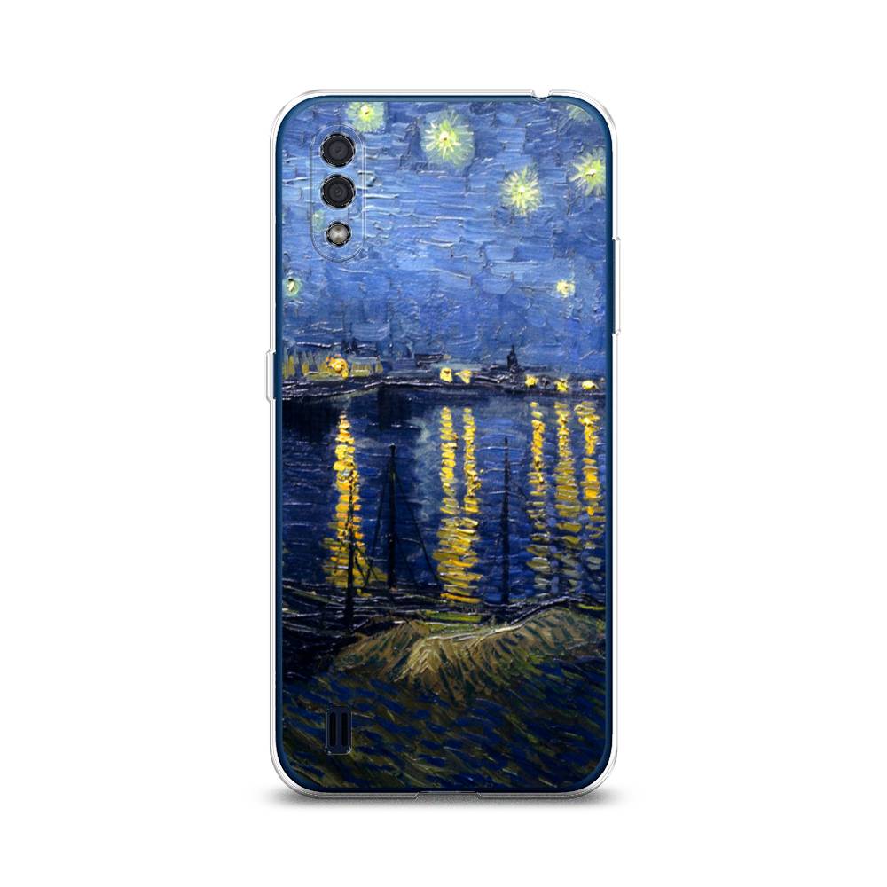 

Чехол на Samsung Galaxy M01 "Звездная ночь над Роной", Синий;желтый, 2101150-4