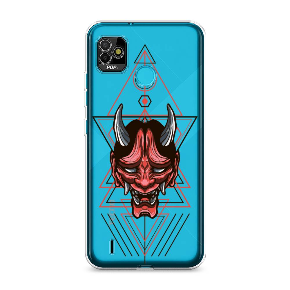 

Чехол на Tecno POP 5 "Hanya Oni mask", Серый;красный;черный, 301150-4