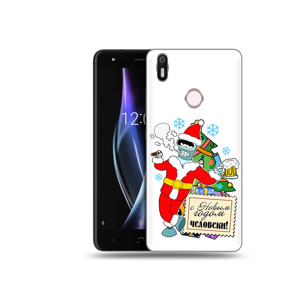

Чехол MyPads Tocco для BQ Aquaris X С новым годом человеки, Прозрачный, Tocco