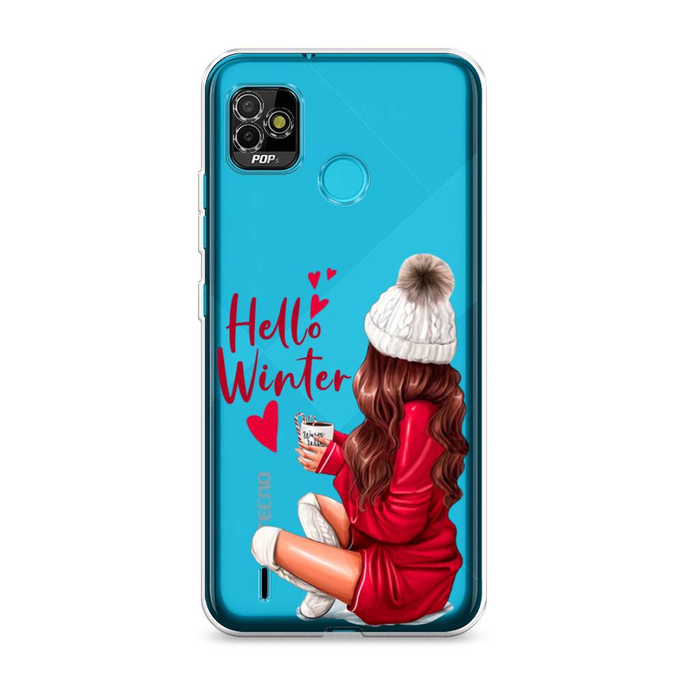 

Чехол на Tecno POP 5 "Hello winter", Красный;белый;коричневый, 301150-5