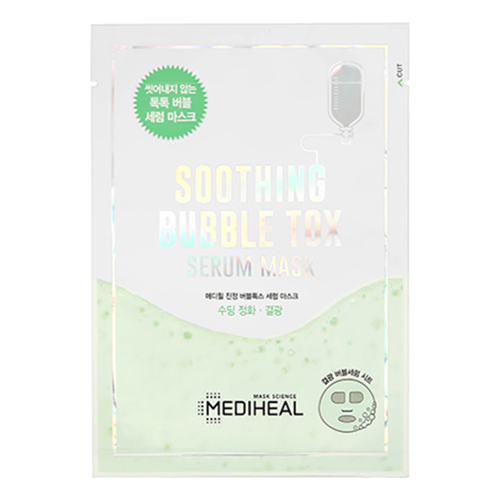 фото Маска для лица mediheal soothing bubble tox serum mask тканевая, кислородная, 1 шт.