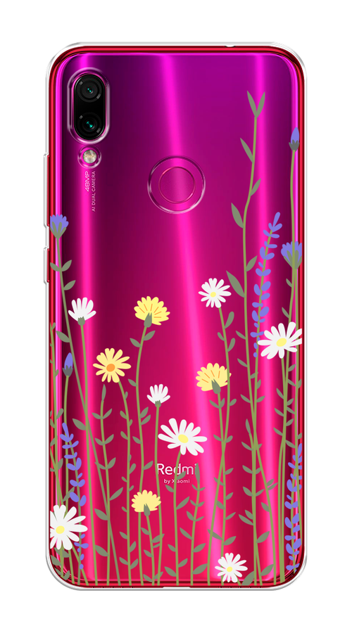 

Чехол на Xiaomi Redmi Note 7 "Ромашка и лаванда", Зеленый;желтый;прозрачный, 34750-1