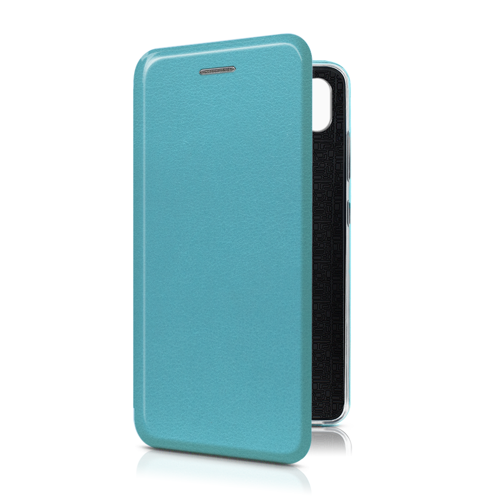 

Чехол-книжка из кожи PU на Xiaomi Redmi 7A голубой, FLPU-354