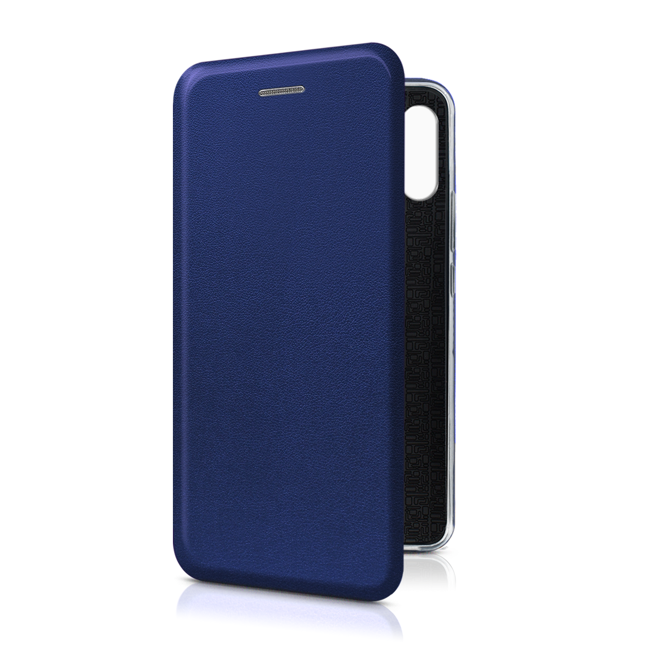 

Чехол-книжка из кожи PU на Xiaomi Redmi Note 7 синий, FLPU-347