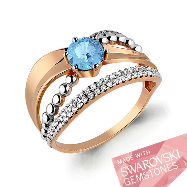 

Кольцо из серебра с топазом Aquamarine Aquamarine 6483624А_925_з р, 6483624А_925_з
