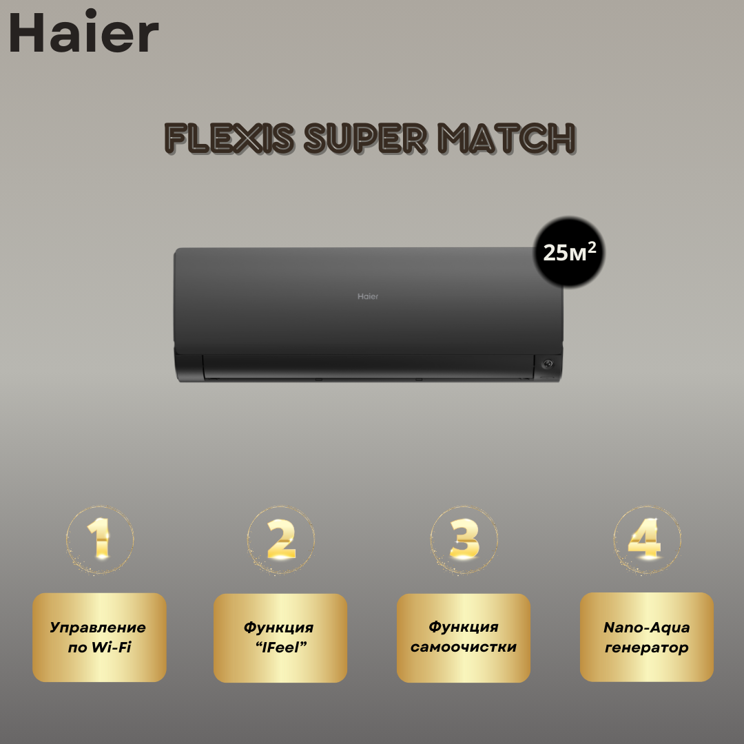 

Внутренний блок Haier AS25S2SF2FA-B, AS25S2SF2FA-B