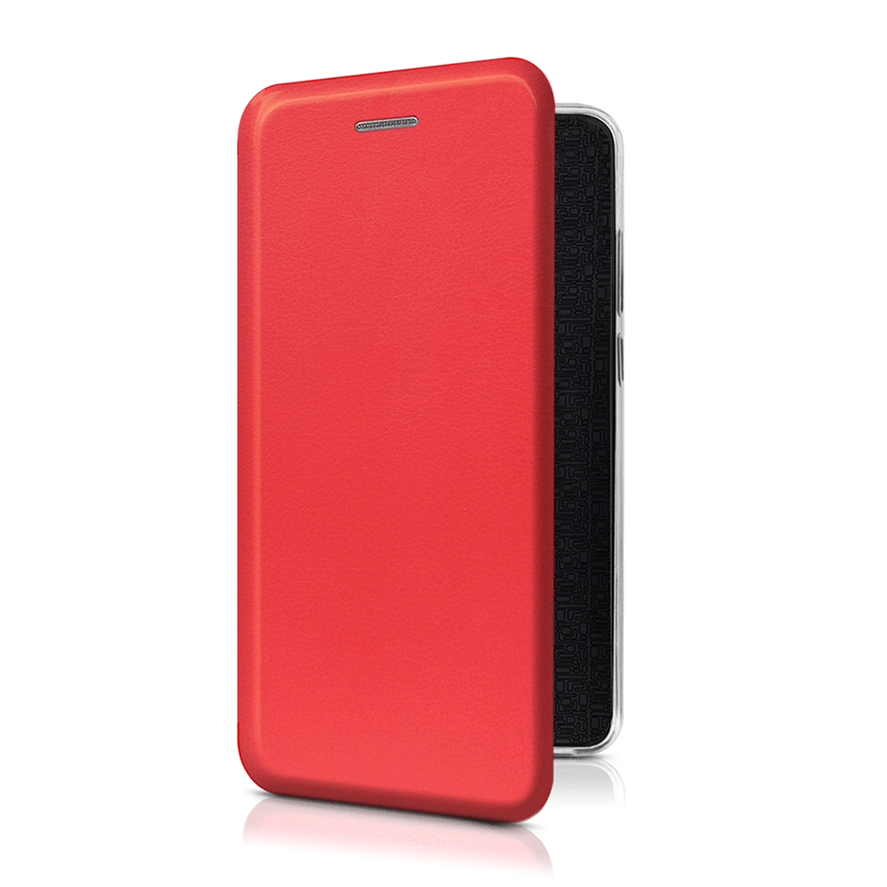 

Чехол-книжка из кожи PU на Realme 8/8 Pro красный, FLPU-2554