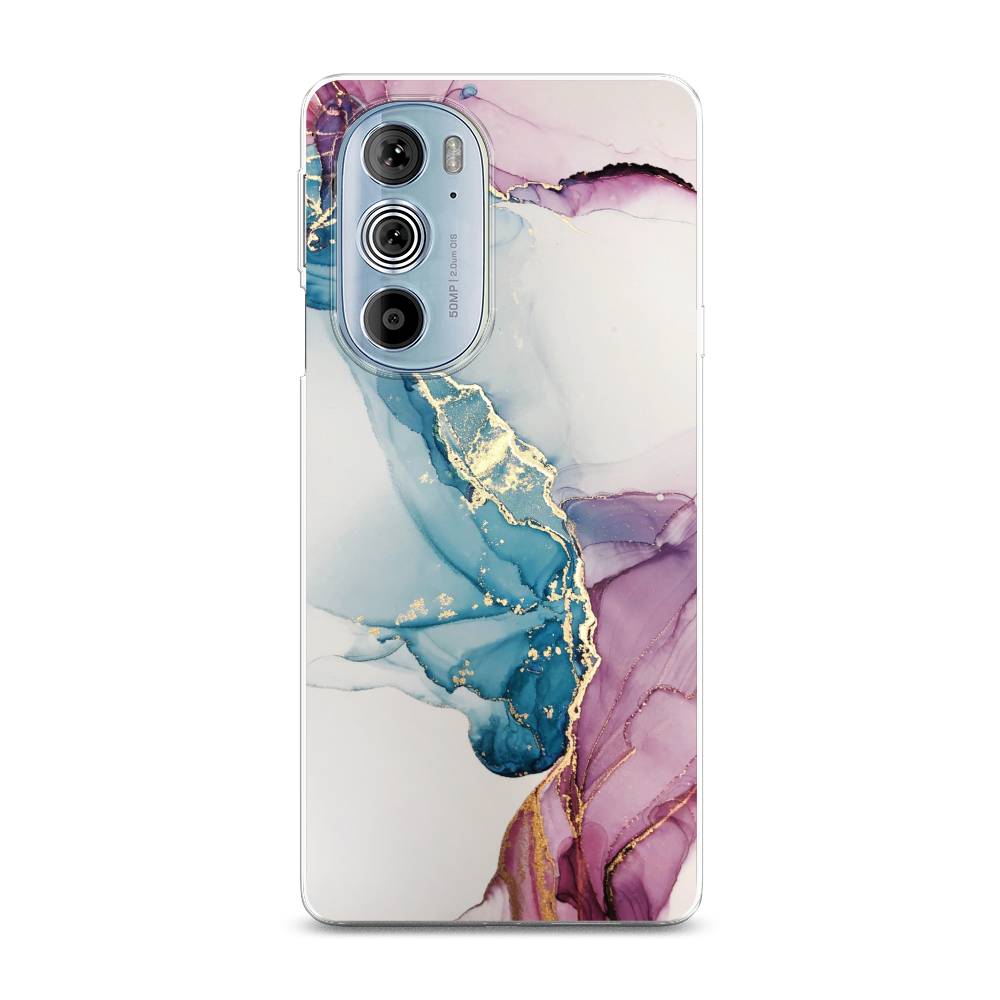 

Чехол на Motorola Edge 30 Pro "Розовые разводы рисунок", 243350-3
